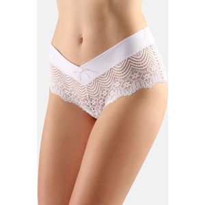 Bellivalini Dames Hipster Hot Pants met Kanten – Ondergoed – Wit-1 – L - BLV-GAB-155