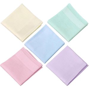 Set van 5 Gekleurde Zakdoeken - Retro Katoenen Zakdoeken - Handtas Accessoires voor Dames