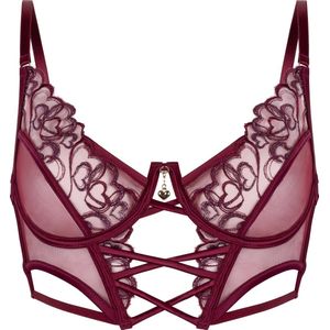 Hunkemöller Dames Lingerie Niet-voorgevormde longline beugel bh Scarlett - Rood - maat E80