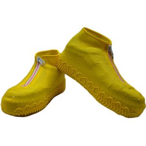 Waterdichte regenschoenhoezen, siliconen hoes met rits en antislip voor heren en dames, zwart