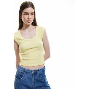 Ronde kraag Mouwloos Tanktop