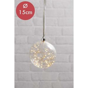 Kerstbal met 40 LED lampjes - 15cm - helder
