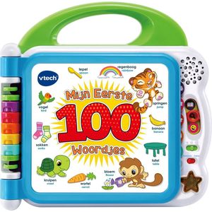 VTech Baby Mijn Eerste 100 Woordjes Boek - Educatief Speelgoed - Woordjes Leren - Nederlands & Engels Gesproken - Cadeau - Kinderspeelgoed 1.5 tot 4 Jaar