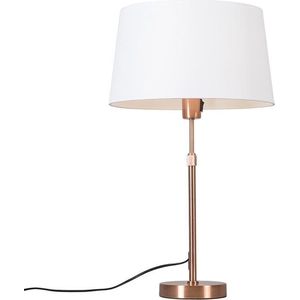 QAZQA Parte - Moderne Tafellamp met kap - 1 lichts - H 700 mm - Koper - Woonkamer | Slaapkamer | Keuken