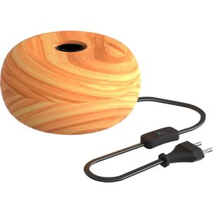 Calex Tafellamp Rond - Scandinavisch - E27 Fitting - FSC Hout - Excl. Lichtbron