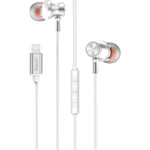 Oordopjes - Geschikt voor iPhone met Lightning Wit - Oortjes met Draad LS 726 - oortjes Magnetische sluiting Voor iPhone SE 2022 /12 Pro / 13 Pro/ 13 Pro max/ 14 / 14 Pro / 14 Pro max /11/11 Pro/7/8/8 Plus/X/XR. XS/SE