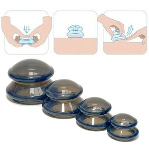 4 Delige Cellulite Cups - siliconen cups - Cupping cups - vacuüm cup - Anti Cellulitis Massage - Full body - Voor Gezicht, Armen en Benen -LOUZIR