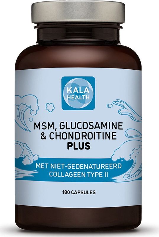 MSMGC Plus - 180 Capsules - Krachtige formule met MSM, Glucosamine en Chondroïtine - Kala Health