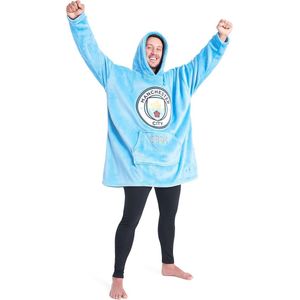 Heren Oversized Fleece Hoodiedeken in Blauw - Voetbalcadeaus