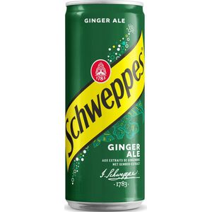 Schweppes Ginger Blikjes 33cl Tray 24 stuks Frisdrank