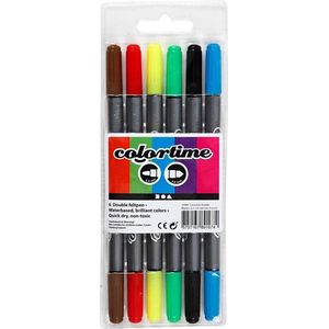 Creotime Colortime Dubbelstiften 6 Stuks