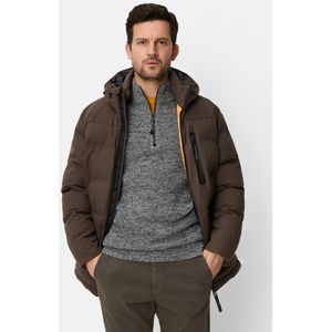 camel active teXXXactive® functionele jas met verstelbare zoom en capuchon - Maat menswear-50 - Donkerbruin