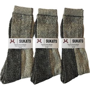 Sukats® 3 Paar Thermo Werksokken - Thermo Werk - Maat 47-50 - Werksokken - Thermo Werk Kousen