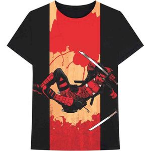 Marvel Deadpool Heren Tshirt -S- Deadpool Samurai Zwart
