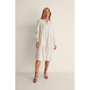 NA-KD midi-jurk met knopen - Maat EU 36