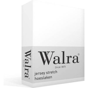 Walra Hoeslaken Jersey Stretch - 90x220 - 100% Katoen - Wit