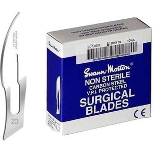 Swann Morton mesjes niet steriel nr 23 Swann Morton - RVS - Past op houder nummer 4 - Nummer 23