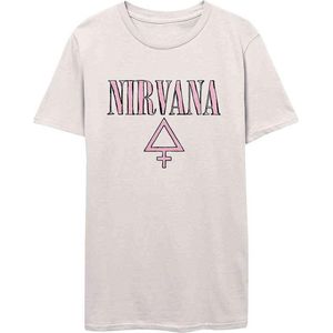 Nirvana - Femme Dames T-shirt - S - Creme