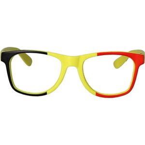Folat Verkleedbril België 15 X 5 Cm Abs Geel/rood/zwart