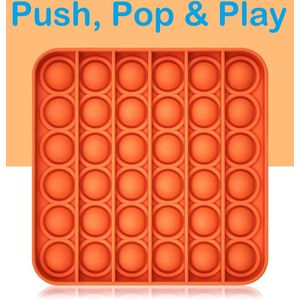 POP IT® Fidget Toys - Pop It - Pop It Fidget Toy - Vierkant - Oranje - Speelgoed