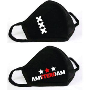 GetGlitterBaby® - Mondkapjes / Wasbare Mondmaskers - 020 Logo Amsterdam XXX + AJAX