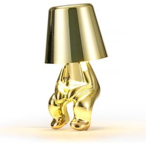 YONO Decoratieve Tafellamp Oplaadbaar - Nachtlampje Slaapkamer - Bureaulamp Woonkamer - Woondecoratie Beelden en Figuren - Waar - Goud
