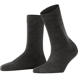 FALKE ClimaWool versterkt zonder patroon ademend warm droog milieuvriendelijk elegant Duurzaam Lyocell Maagdelijke Wol Grijs Dames sokken - Maat 39-40