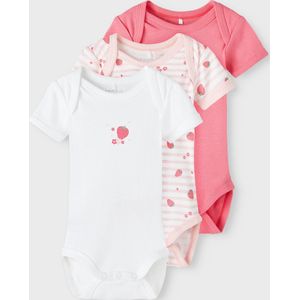 NAME IT - NBFBODY 3P SS STRAWBERRY NOOS - Baby - Bodies