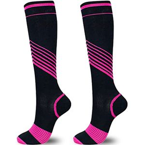 Roegaarden compressie sokken - Compressiekousen - Steunkousen - Maat 35-39 - Roze