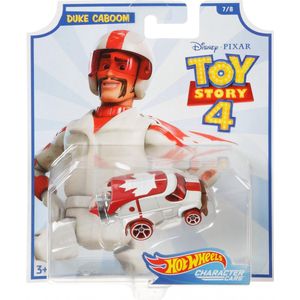 Hot Wheels Toy Story Auto Duke Caboom 6,5 Cm Wit/rood