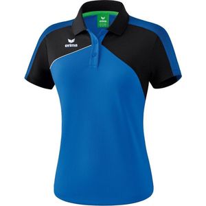Erima Premium One 2.0 Polo Dames New Royal-Zwart-Wit Maat 44