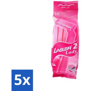 5 x Benson - Laser Twin Women - Wegwerpscheermesjes - Voor Vrouwen - 10 Mesjes - Scheermesjes Dames