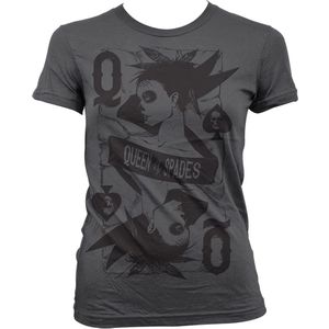 Hybris Damen Queen Of Spades Girly T-Shirt SH-5-51152-H8-5 DarkGrey-S