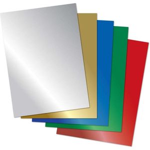 Spiegel karton 50 vellen A4 metallic - Reflecterend Karton - Glanzend Karton - Spiegel Papier - Metallic Karton - Spiegelend Knutselkarton - Glanspapier - Reflecterend Knutselpapier