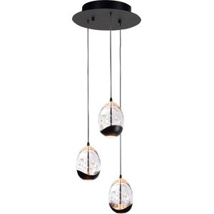 Highlight hanglamp Clear Egg rond 3L - zwart