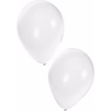 Bellatio Decorations ballonnen - 40 stuks - wit - 27 cm - helium of lucht - verjaardag / versiering