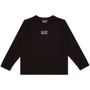EA7 - Core Identity - Katoenen Sweater - Zwart - Ronde Hals