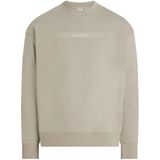 Calvin Klein Structured Embroidery Hoodie Beige S Man