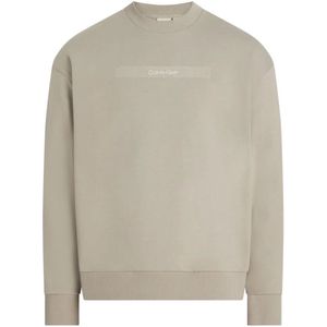 Calvin Klein Structured Embroidery Hoodie Beige S Man