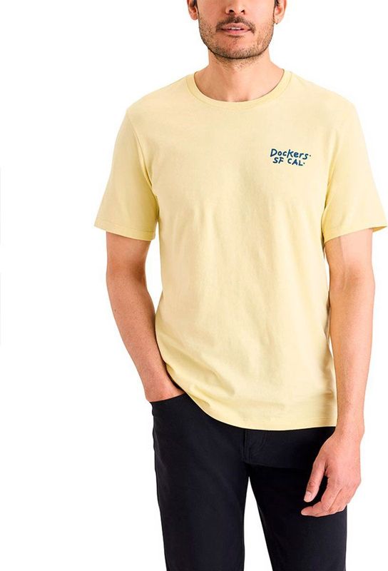 Dockers - Graphic A11030304 - T-shirt - Geel - Korte Mouwen - Slim Fit