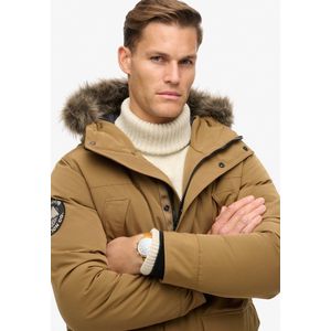 Superdry - M5011929A Everest Parka - Synthetisch Bont - Bruin - Casual - Polyester - Duurzaam