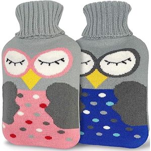 Grote warme waterkruik 2L voor pijnverlichting en therapie - 2 stuks