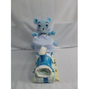 trein met beertje ted blauw