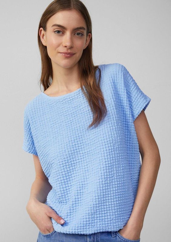 Relaxed Fit Shirt - Lichtblauw - Structuurlook