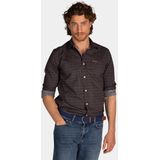 NZA - Blauw - Katoenen Stretch Overhemd - Lange Mouwen - Regular Fit