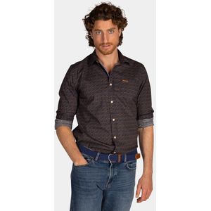 NZA - Blauw - Katoenen Stretch Overhemd - Lange Mouwen - Regular Fit