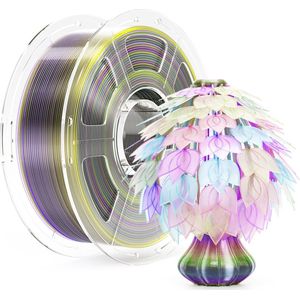 【4 stuks】Mecpow Rainbow02 1KG PETG High Speed Transparant Rainbow 3D-PRINTERFILAMENT - 30-600 mm/s, 230-250 °C