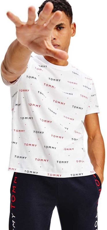 Tommy Jeans Crew Print Korte Mouw Pyjama T-shirt