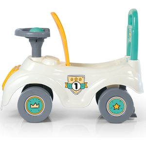 Dolu Loopauto Wit/Groen/Geel