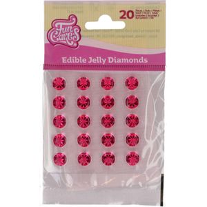 FunCakes Eetbare Jelly Diamonds - Roze - pk/20 - Taartdecoratie